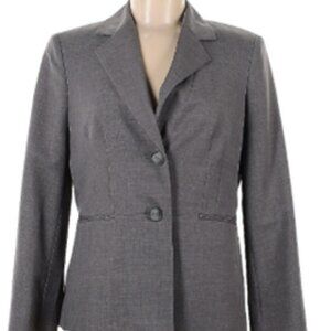 NWOT Black Label by Evan Picone Women's Size 8 Light Gray Blazer Jacket